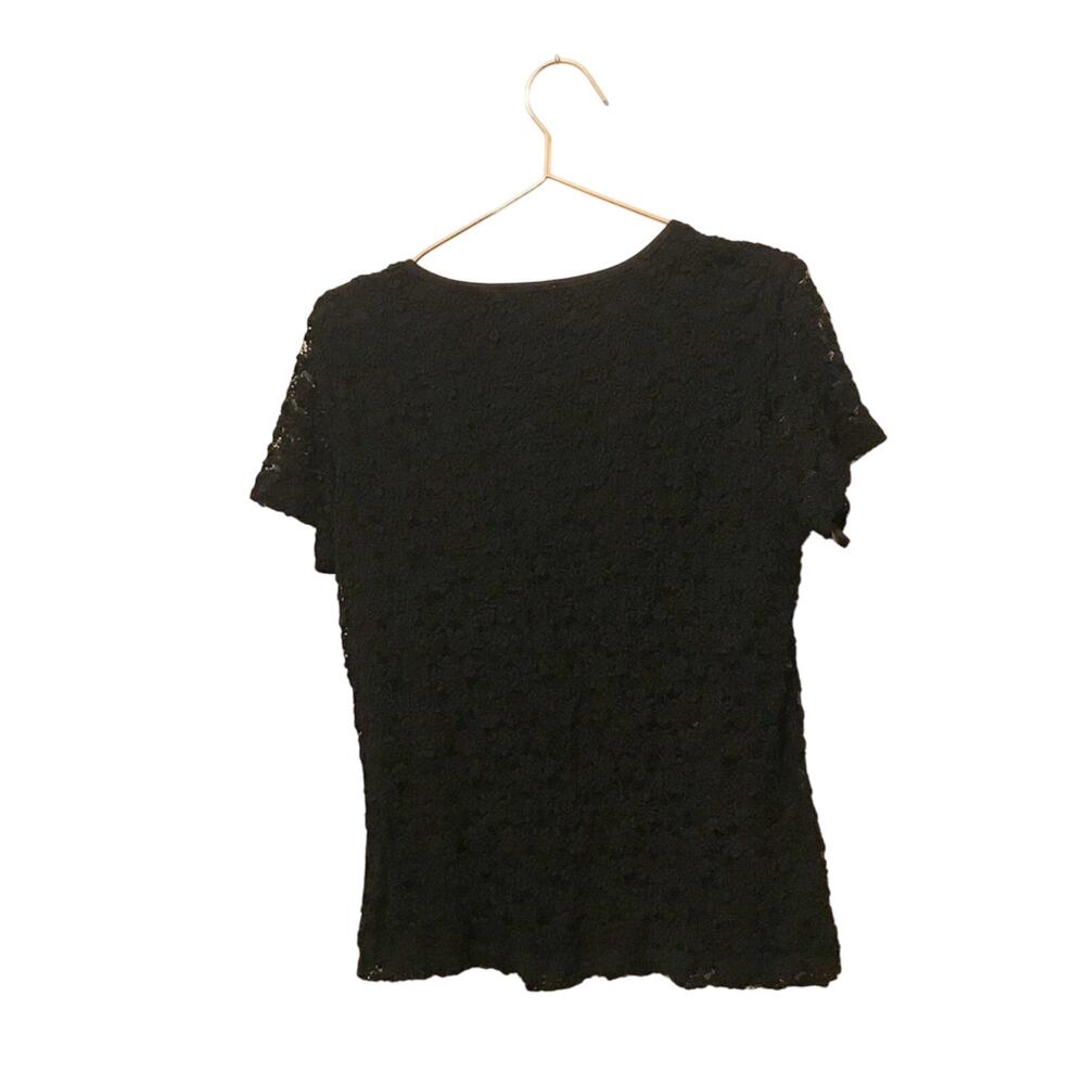 Calvin Klein textured black shirt sleeved top size large